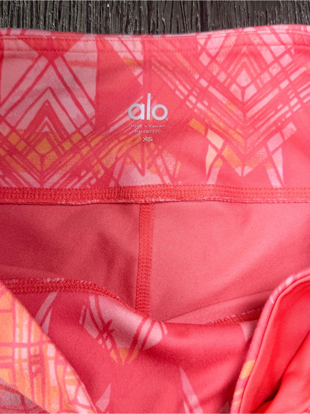 Alo Goddess Ribbed Leggings Warmers Womens Size XS Orange And Gray Yoga Exercise - Picture 4 of 8